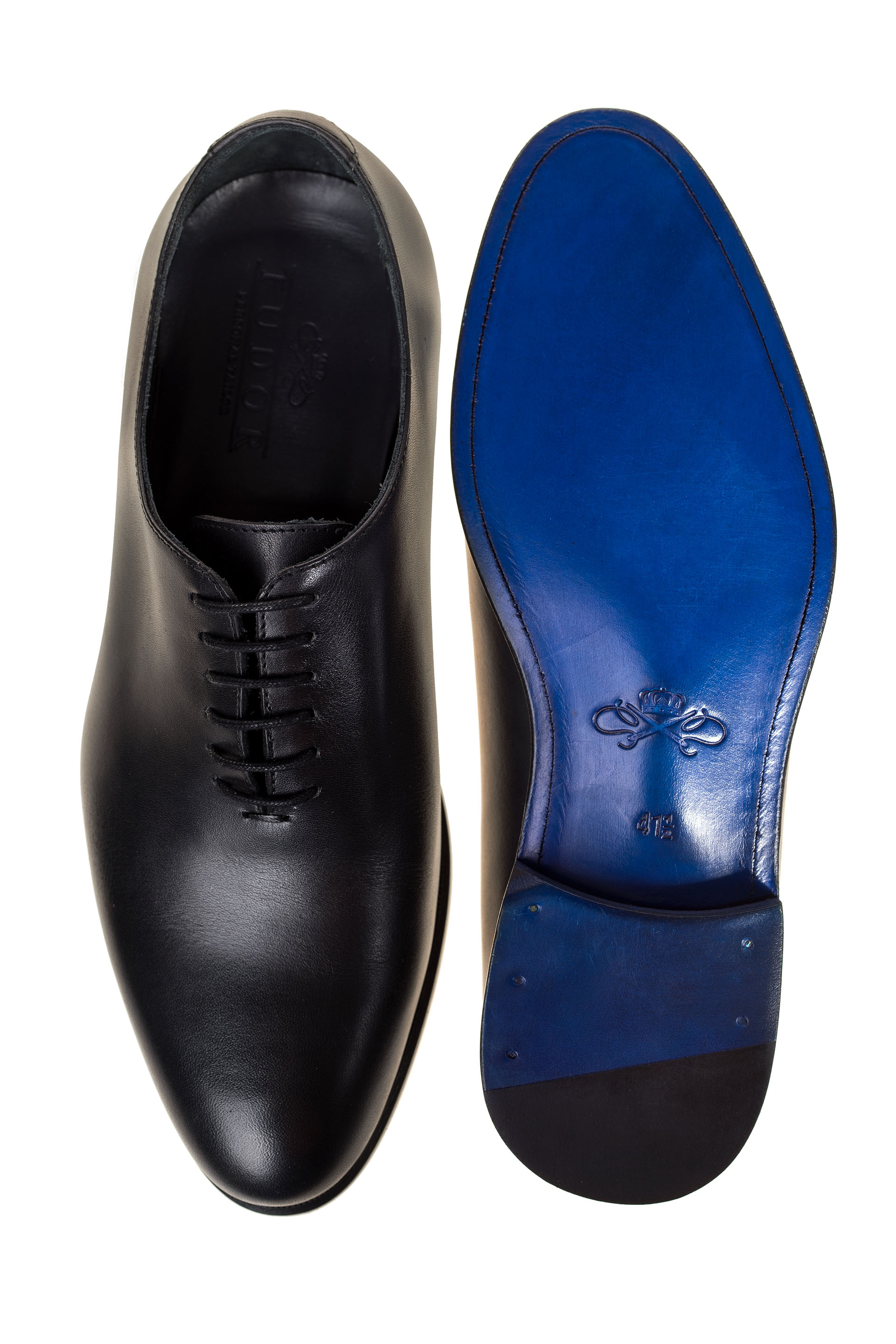 Elegant Men's Oxford Black Leather Shoes - Tudor Tailor