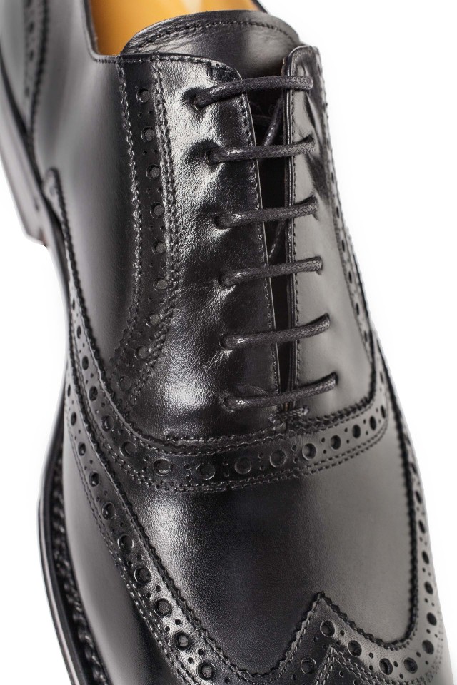 Pantofi oxford full-brogue black