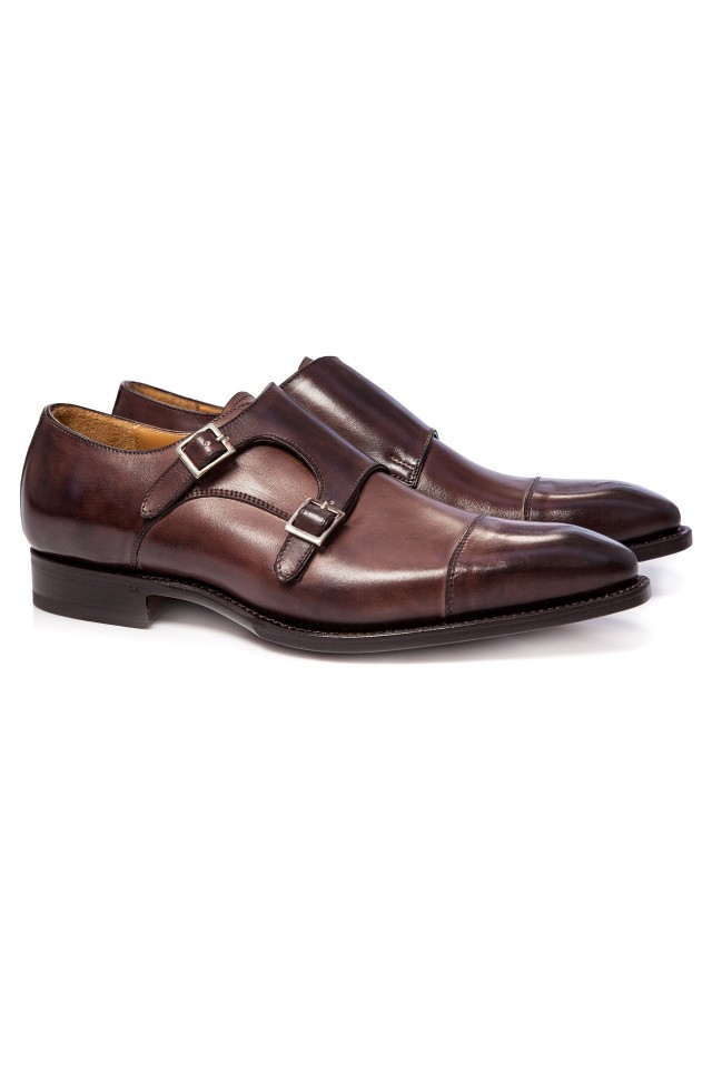 Double Monk Brown Shoes