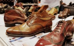 The shoes with Goodyear Welt construction
